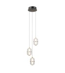 Triple pendant lamps - ITALUX Alani Pendant 3xLED 15W 3000K matte black, gold PND-34375-3-BK - product 1