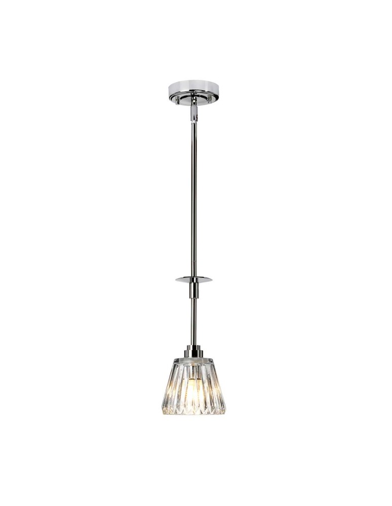 Elstead Lighting Lampa wisząca Agatha - 1 źródło światła - Polerowany chrom IP44 BATH-AGATHA1P-PC Elstead Lighting Lampa wisząca Agatha - 1 źródło światła - Polerowany chrom IP44 BATH-AGATHA1P-PC