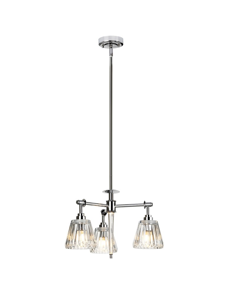 Elstead Lighting Lampa wisząca Agatha - 3 źródła światła - Polerowany chrom IP44 BATH-AGATHA3P-PC