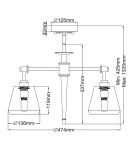 Elstead Lighting Lampa wisząca Agatha - 3 źródła światła - Polerowany chrom IP44 BATH-AGATHA3P-PC