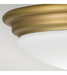 Elstead Lighting Plafon Brompton - 1 źródło światła - Szczotkowany mosiądz IP44 BATH-BROMPTON-F-BB