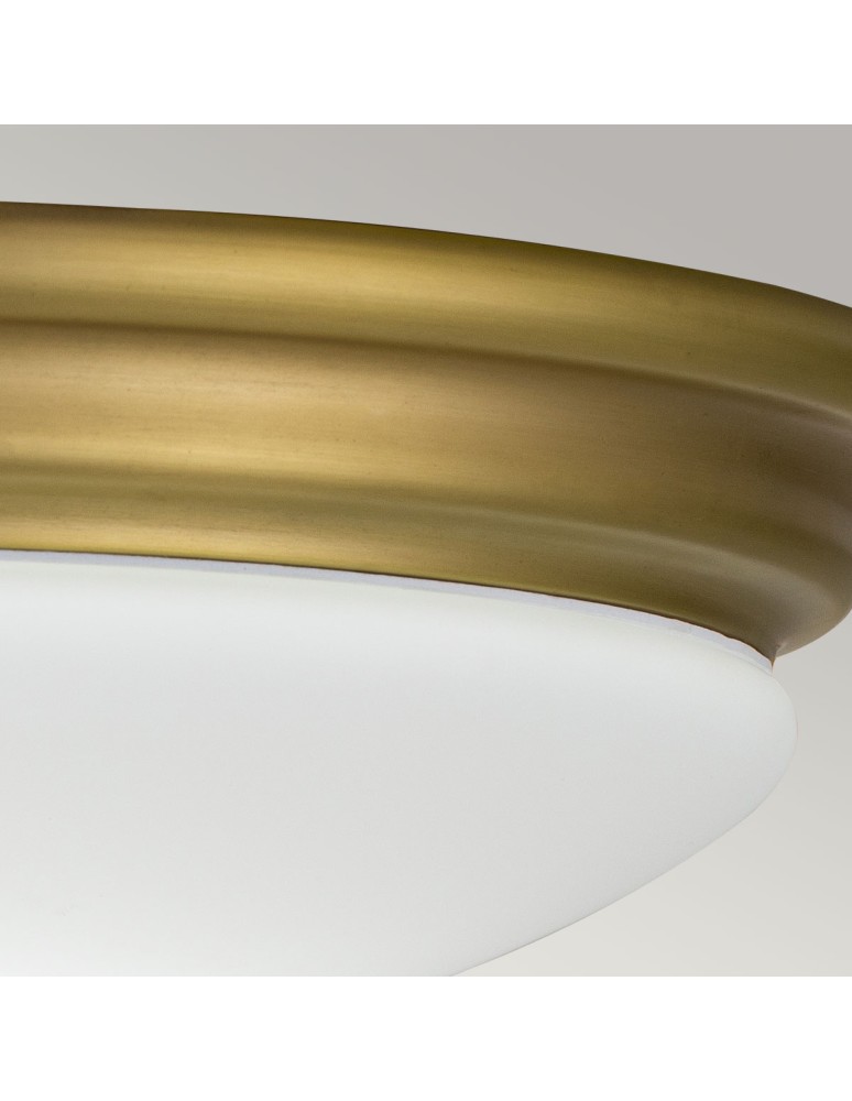 Elstead Lighting Plafon Brompton - 1 źródło światła - Szczotkowany mosiądz IP44 BATH-BROMPTON-F-BB