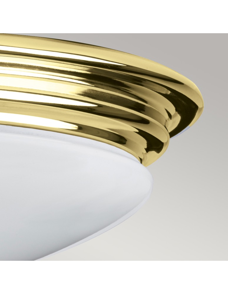 Bathroom ceiling lamps - Elstead Lighting Plafond Brompton - 1 light source - Polished brass IP44 BATH-BROMPTON-F-PB - product kolory-swiatla.pl 2