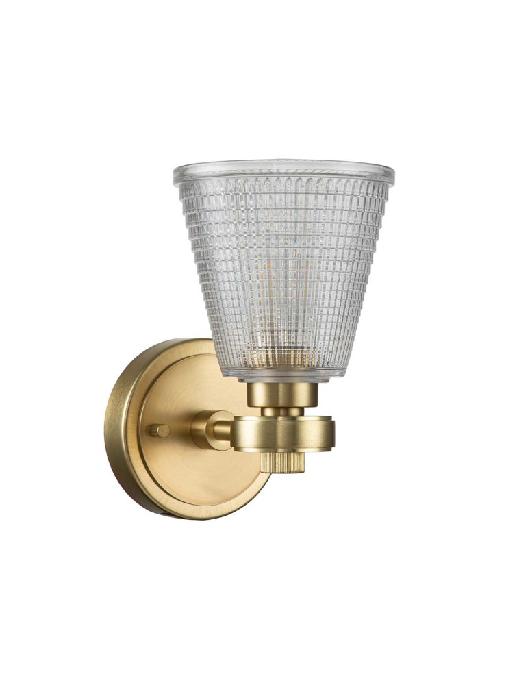 Elstead Lighting Kinkiet Gunnislake - 1 źródło światła - Szczotkowany mosiądz IP44 BATH-GUNNIS1-BB