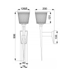 Bathroom wall lamps - Elstead Lighting Verity wall lamp - 1 light source - Polished gold IP44 BATH-VERITY-PG - product 8