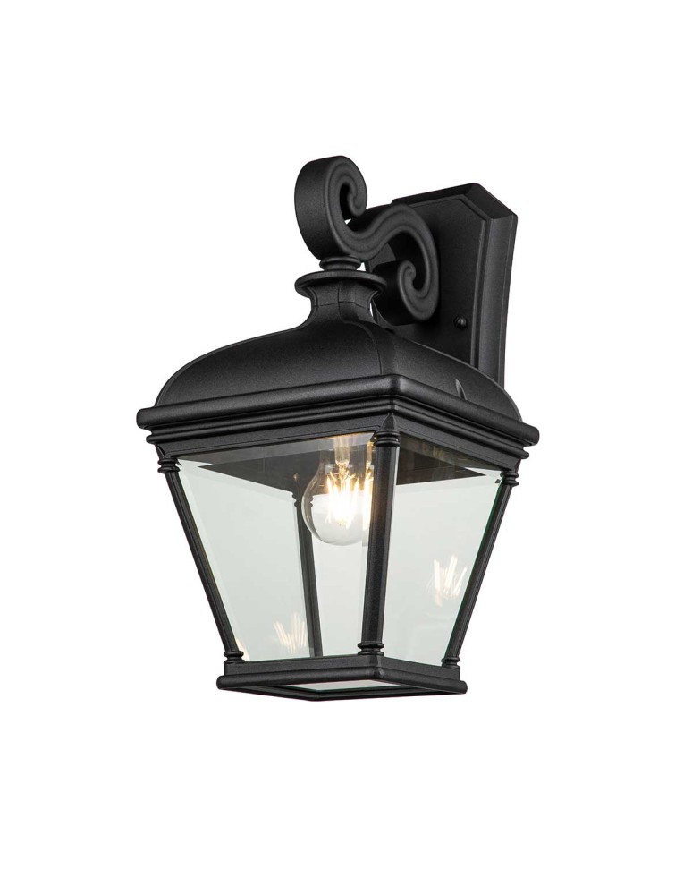 Outdoor wall lamps - Elstead Lighting Large Bayview wall lantern - 1 light source IP44 BAYVIEW-2L-BK - product kolory-swiatla.pl 1