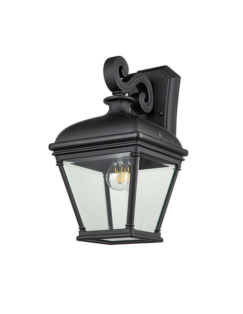 Elstead Lighting Duża latarnia naścienna Bayview - 1 źródło światła IP44 BAYVIEW-2L-BK