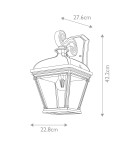 Elstead Lighting Duża latarnia naścienna Bayview - 1 źródło światła IP44 BAYVIEW-2L-BK