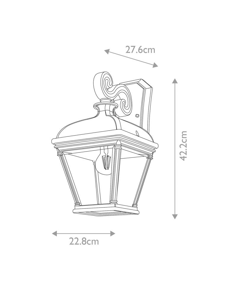 Outdoor wall lamps - Elstead Lighting Large Bayview wall lantern - 1 light source IP44 BAYVIEW-2L-BK - product kolory-swiatla.pl 6