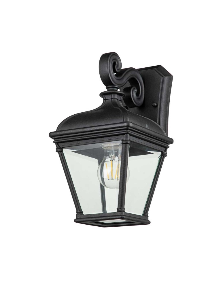 Elstead Lighting Średnia latarnia naścienna Bayview - 1 źródło światła IP44 BAYVIEW-2M-BK