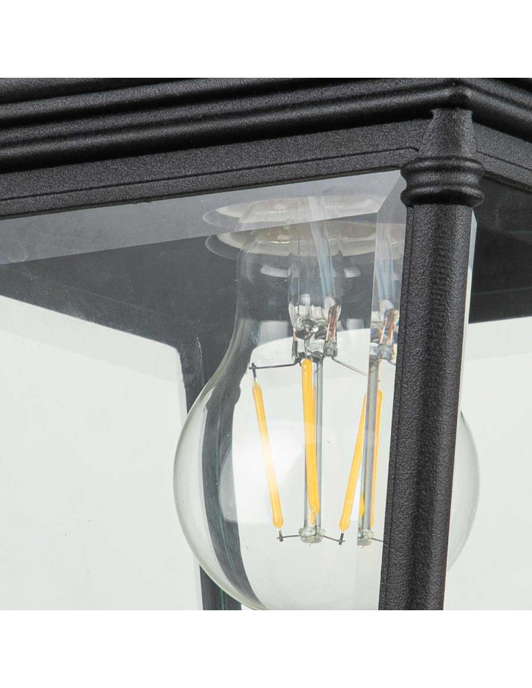 Elstead Lighting Średnia latarnia naścienna Bayview - 1 źródło światła IP44 BAYVIEW-2M-BK