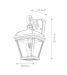 Elstead Lighting Średnia latarnia naścienna Bayview - 1 źródło światła IP44 BAYVIEW-2M-BK