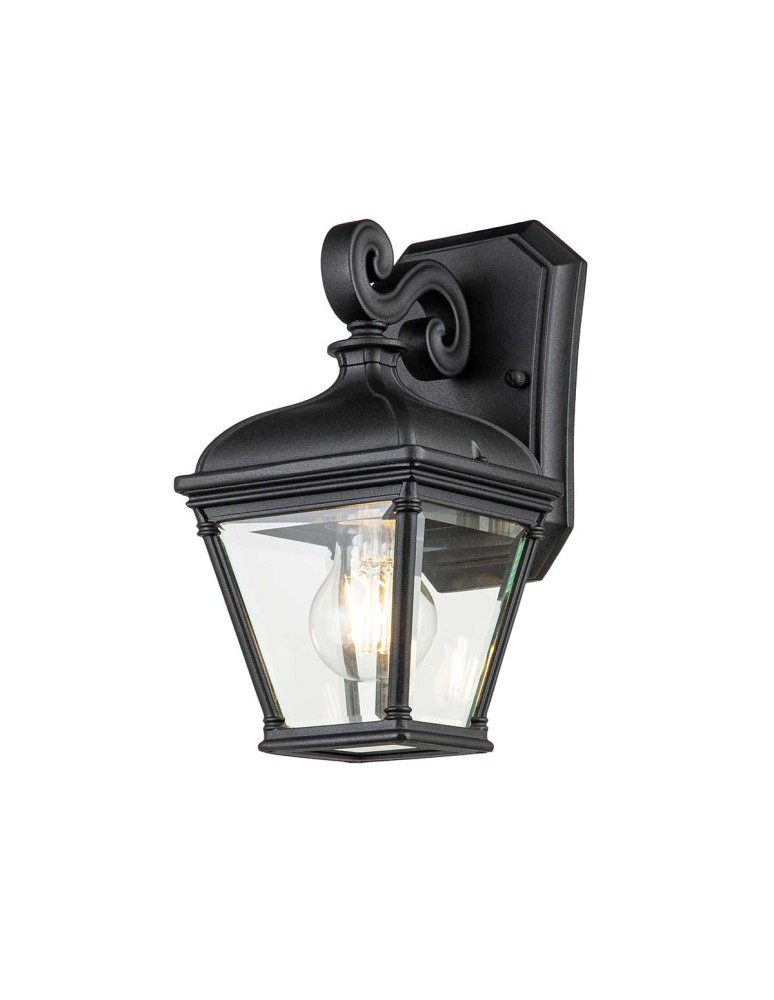 Elstead Lighting Mała latarnia naścienna Bayview - 1 źródło światła IP44 BAYVIEW-2S-BK