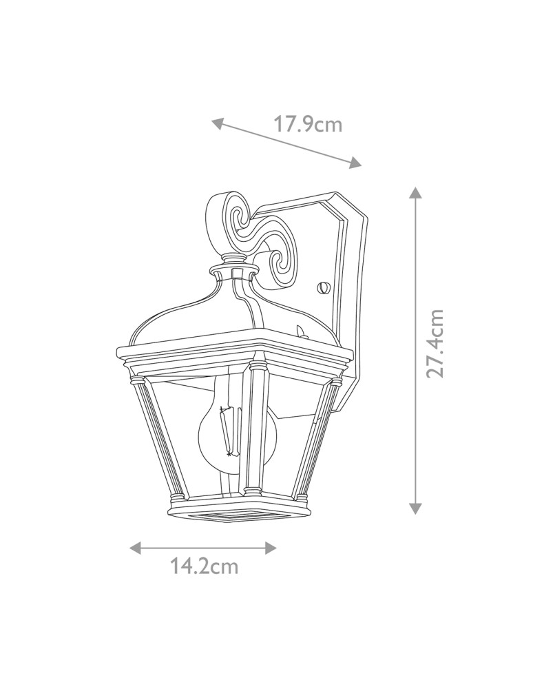 Outdoor wall lamps - Elstead Lighting Bayview small wall lantern - 1 light source IP44 BAYVIEW-2S-BK - product kolory-swiatla.pl 5