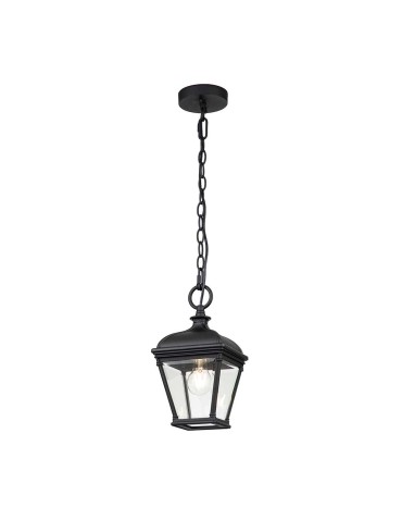 Elstead Lighting Bayview medium pendant lantern - 1 light source IP44 BAYVIEW-8M-BK