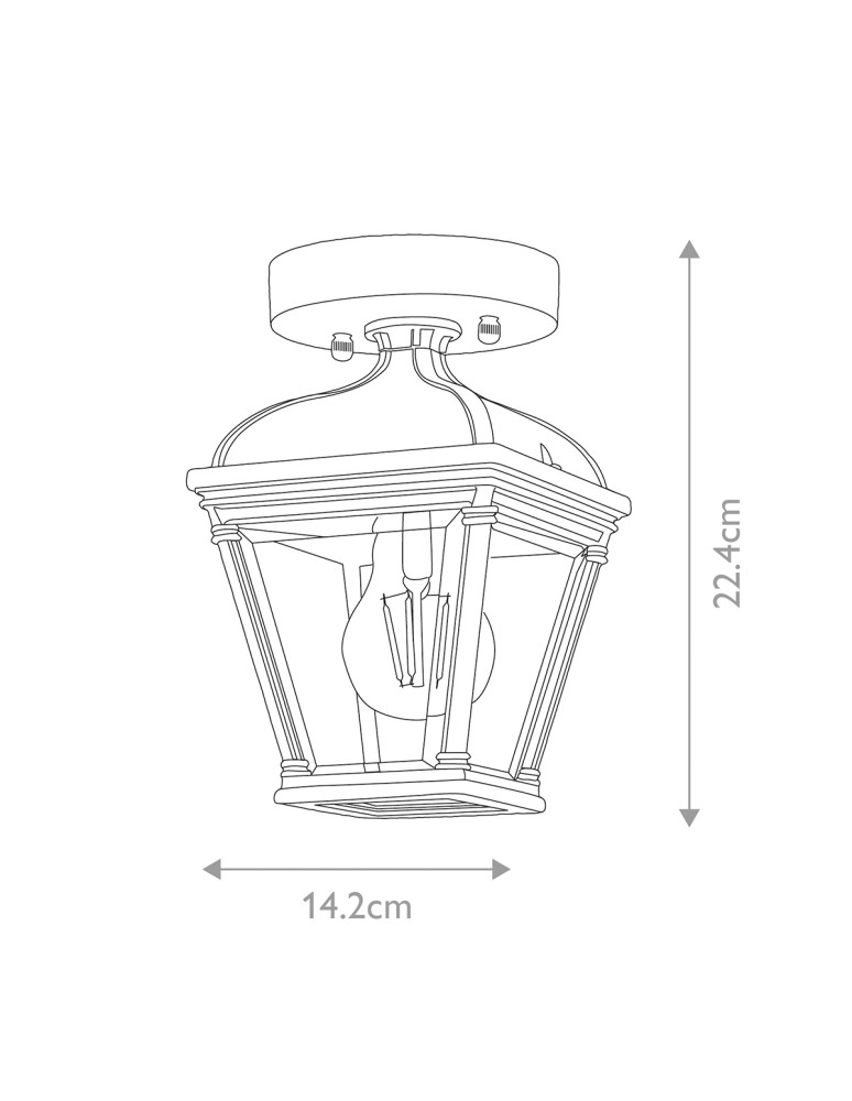 Outdoor pendant lamps - Elstead Lighting Bayview pendant lantern - 1 light source IP44 BAYVIEW-PORCH-BK - product kolory-swiatla.pl 6