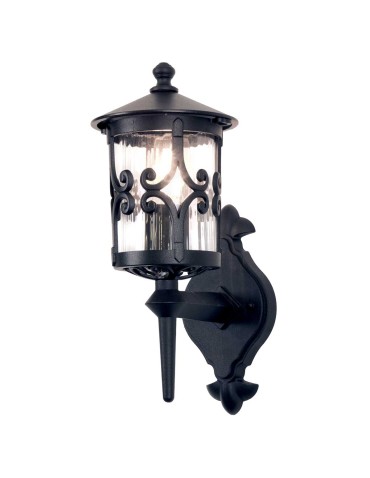 Elstead Lighting Hereford wall lantern - 1 light source IP23 BL10-BLACK