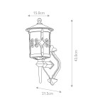Outdoor wall lamps - Elstead Lighting Hereford wall lantern - 1 light source IP23 BL10-BLACK - product 5