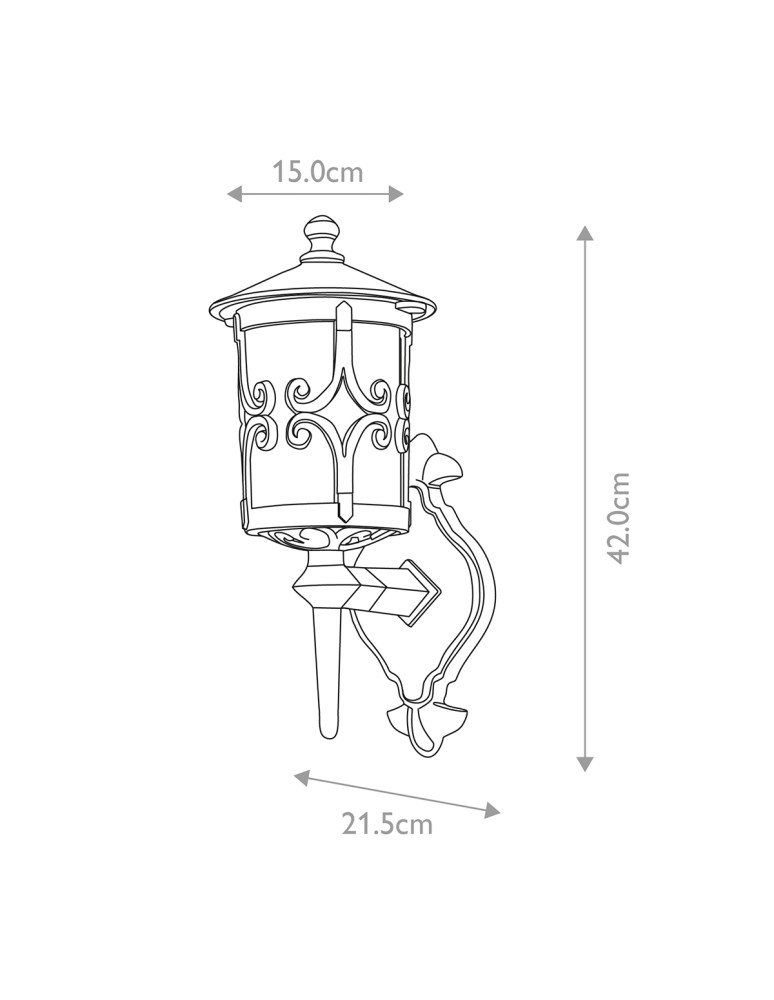 Outdoor wall lamps - Elstead Lighting Hereford wall lantern - 1 light source IP23 BL10-BLACK - product kolory-swiatla.pl 5