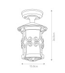 Outdoor pendant lamps - Elstead Lighting Hereford pendant lantern - 1 light source IP23 BL13A-BLACK - product 5