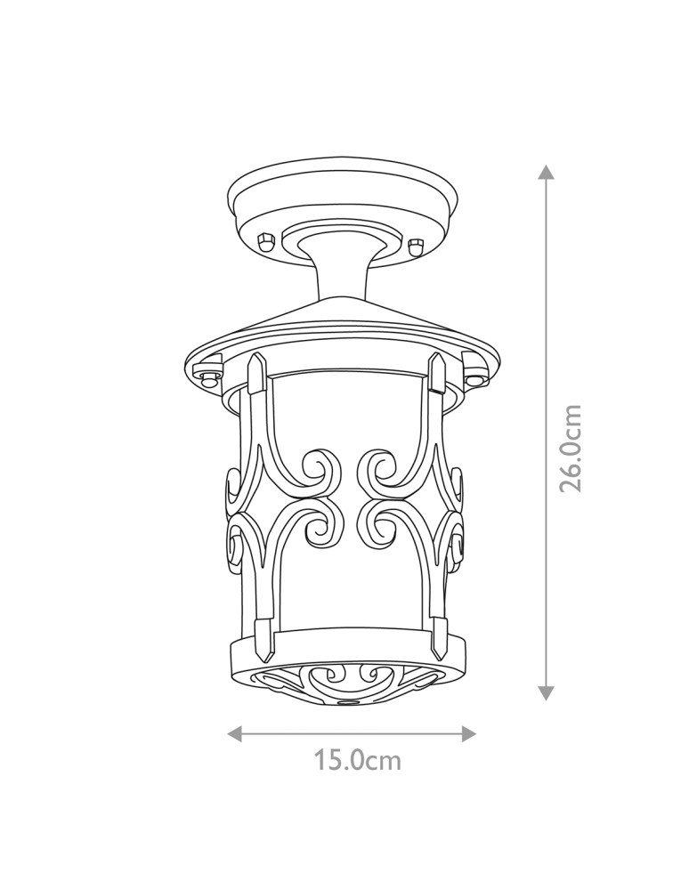Outdoor pendant lamps - Elstead Lighting Hereford pendant lantern - 1 light source IP23 BL13A-BLACK - product kolory-swiatla.pl 5