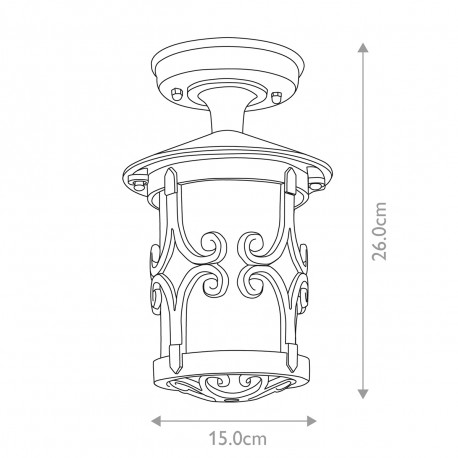 Elstead Lighting Latarnia wisząca Hereford - 1 źródło światła IP23 BL13A-BLACK