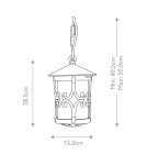 Outdoor pendant lamps - Elstead Lighting Hereford pendant lantern - 1 light source IP23 BL13B-BLACK - product 5