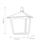 Outdoor wall lamps - Elstead Lighting York wall lantern - 1 light source IP23 BL15-BLACK - product 5