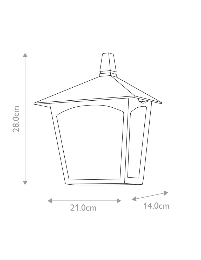 Elstead Lighting Latarnia naścienna York - 1 źródło światło IP23 BL15-BLACK