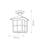 Outdoor pendant lamps - Elstead Lighting Winchester pendant lantern - 1 light source IP23 BL18A-BLACK - product 4