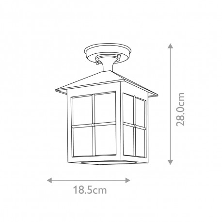 Elstead Lighting Latarnia wisząca Winchester - 1 źródło światła IP23 BL18A-BLACK