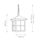 Outdoor pendant lamps - Elstead Lighting Winchester pendant lantern - 1 light source IP23 BL18B-BLACK - product 4