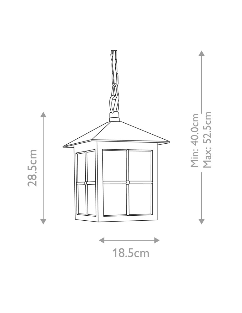 Outdoor pendant lamps - Elstead Lighting Winchester pendant lantern - 1 light source IP23 BL18B-BLACK - product kolory-swiatla.pl 4