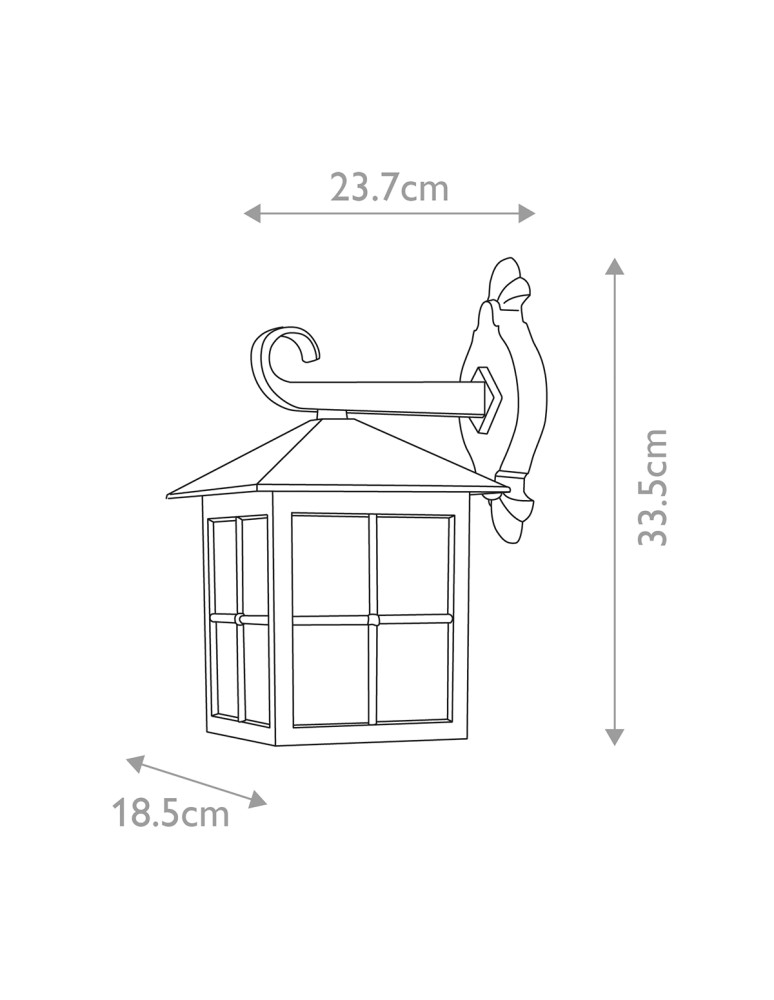 Outdoor wall lamps - Elstead Lighting Winchester wall lantern - 1 light source IP23 BL18-BLACK - product kolory-swiatla.pl 4
