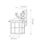 Elstead Lighting Latarnia naścienna Winchester - 1 źródło światła IP23 BL19-BLACK