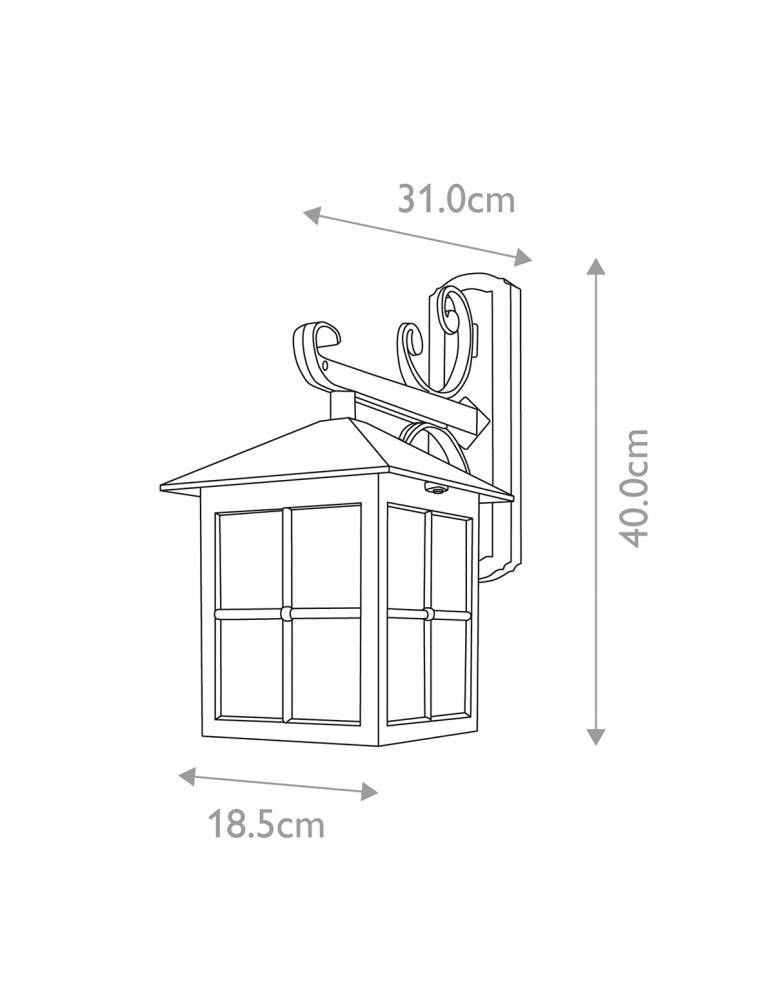 Outdoor wall lamps - Elstead Lighting Winchester wall lantern - 1 light source IP23 BL19-BLACK - product kolory-swiatla.pl 6
