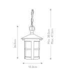 Outdoor pendant lamps - Elstead Lighting Hereford pendant lantern - 1 light source IP43 BL21B-BLACK - product 6