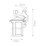 Elstead Lighting Latarnia naścienna Hereford - 1 źródło światła IP43 BL21-BLACK-E27