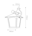 Outdoor wall lamps - Elstead Lighting York wall lantern - 1 light source IP23 BL2-BLACK - product 5