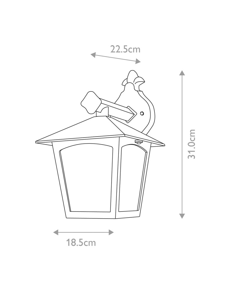 Outdoor wall lamps - Elstead Lighting York wall lantern - 1 light source IP23 BL2-BLACK - product kolory-swiatla.pl 5