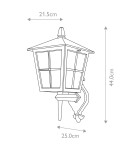 Outdoor wall lamps - Elstead Lighting Canterbury wall lantern - 1 light source IP43 BL46M-BLACK - product 5