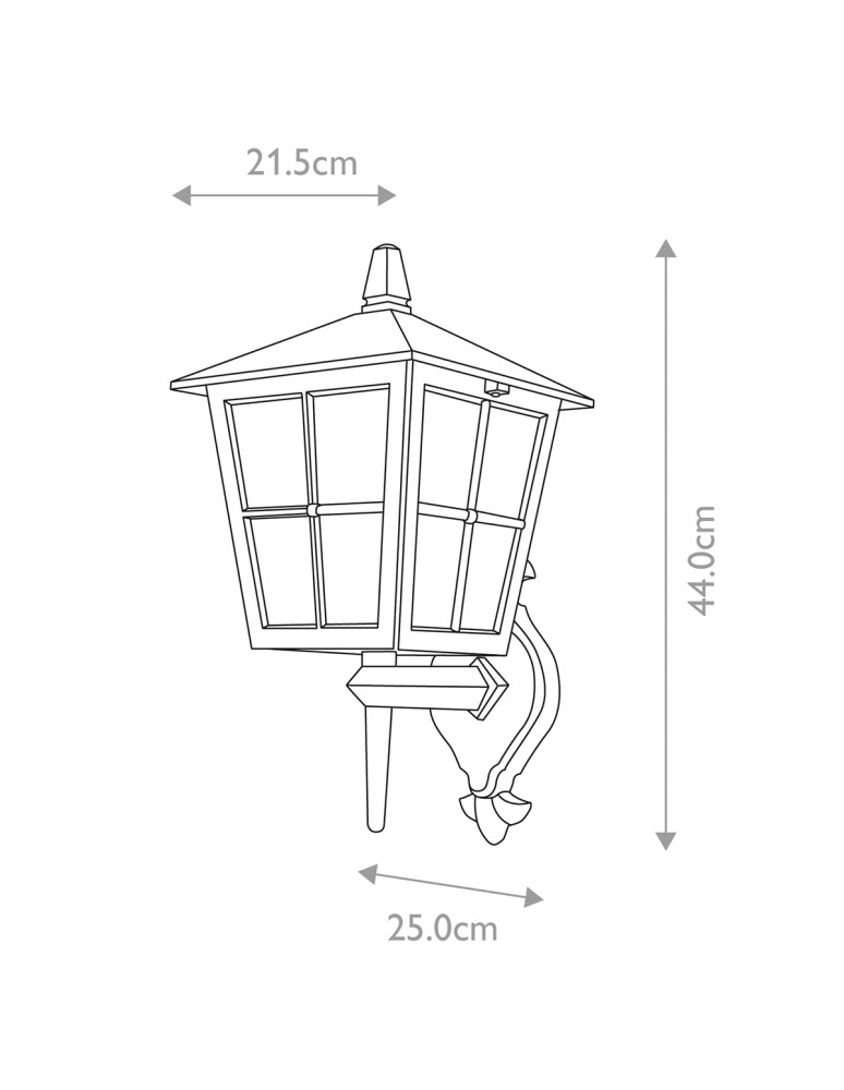 Elstead Lighting Latarnia naścienna Canterbury - 1 źródło światła IP43 BL46M-BLACK