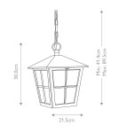 Outdoor pendant lamps - Elstead Lighting Canterbury pendant lantern - 1 light source IP43 BL48M-BLACK - product 5