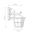 Outdoor wall lamps - Elstead Lighting Canterbury wall lantern - 1 light source IP43 BL52M-BLACK - product 5