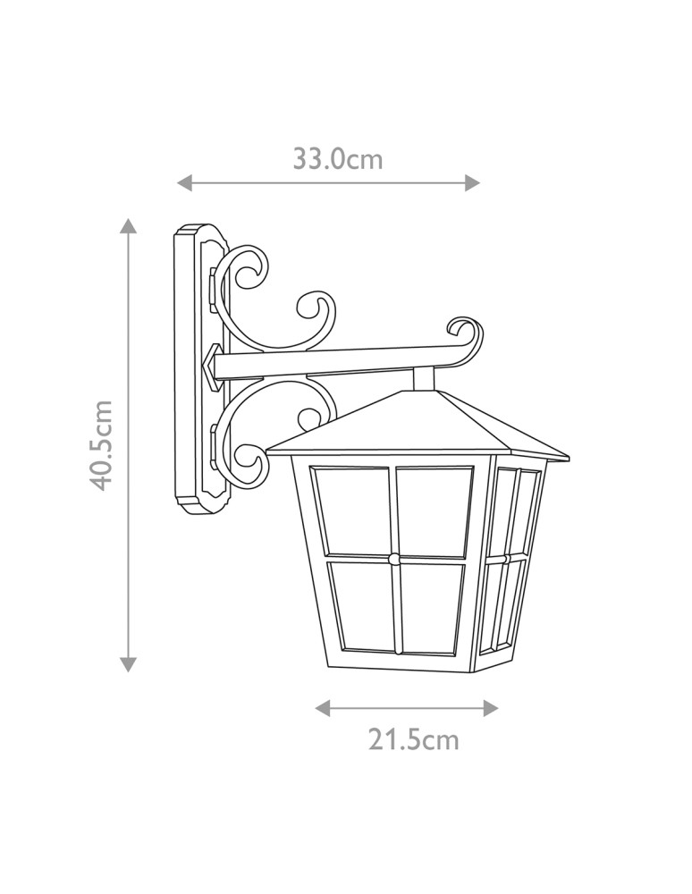 Outdoor wall lamps - Elstead Lighting Canterbury wall lantern - 1 light source IP43 BL52M-BLACK - product kolory-swiatla.pl 5
