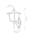 Outdoor wall lamps - Elstead Lighting York wall lantern - 1 light source IP23 BL5-BLACK - product 5