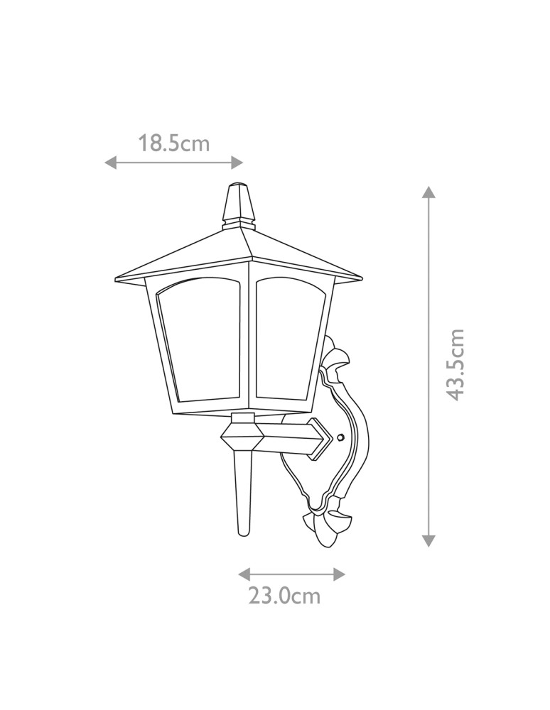 Outdoor wall lamps - Elstead Lighting York wall lantern - 1 light source IP23 BL5-BLACK - product kolory-swiatla.pl 5