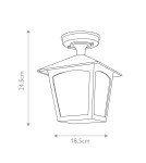 Outdoor pendant lamps - Elstead Lighting York pendant lantern - 1 light source IP23 BL6A-BLACK - product 5