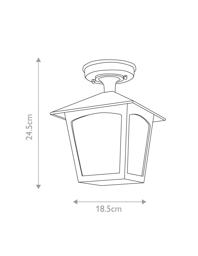 Outdoor pendant lamps - Elstead Lighting York pendant lantern - 1 light source IP23 BL6A-BLACK - product kolory-swiatla.pl 5