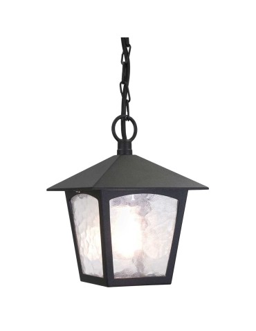 Elstead Lighting York pendant lantern - 1 light source IP23 BL6B-BLACK